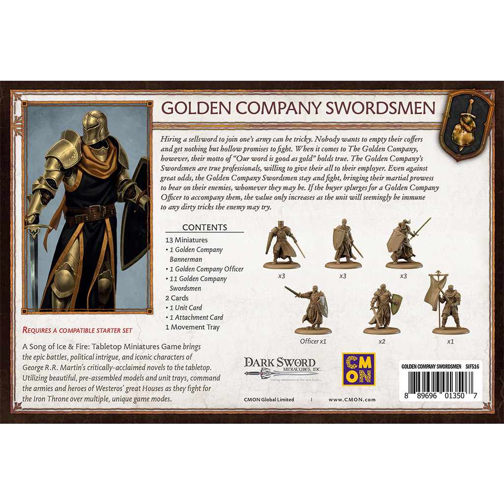 A Song of Ice and Fire : Tabletop Miniatures Game - Golden Company Swordsmen